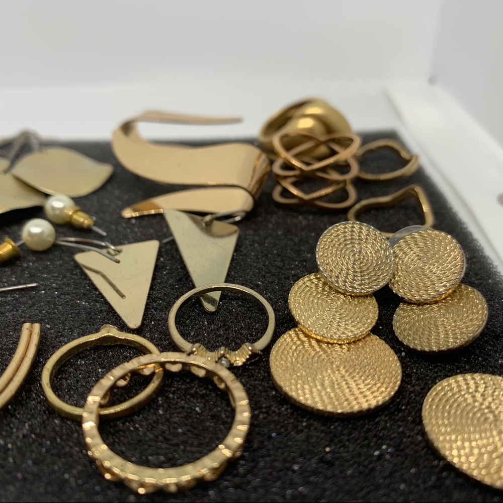 Gold Earring & Ring Bundle - Picture 5 of 5